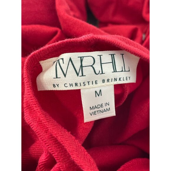 TWRHLL by Christie Brinkley Knit Cowl Neck Dress Size Medium Long Sleeve Elegant - Picture 2 of 7